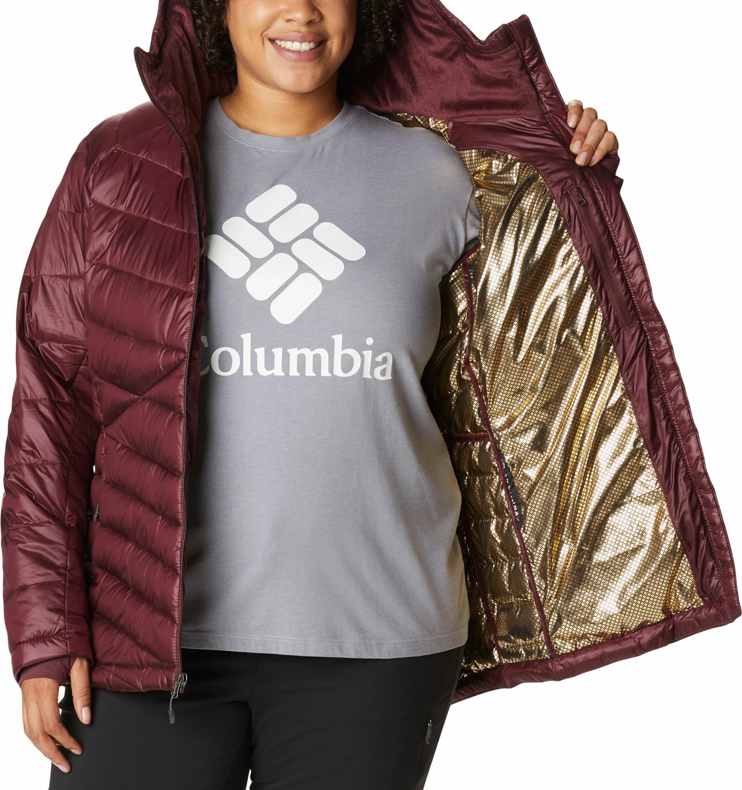 Budget π Columbia π© Women's Joy Peak Hooded Jacket Malbec β€οΈ - Image 11