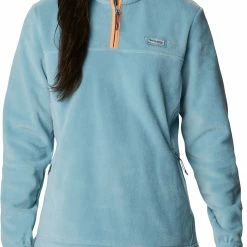 Columbia Women's PFG Slack Water Fleece Pullover Storm/bright Nectar
