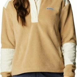 Brand new ⭐ Columbia 👩 Women's Benton Springs Crop Fleece Pullover Chalk/chalk Wolfscape 🥰