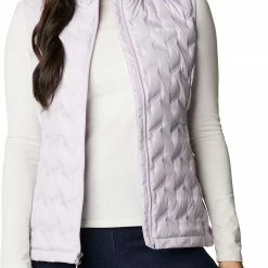 Cheap 🎁 Columbia 👩 Women's Delta Ridge Down Vest Pale Lilac 🎉