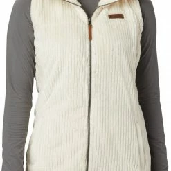 Best Sale ✨ Columbia 👩 Women's Fire Side Sherpa Vest Jacket Shark Stripe 🎉
