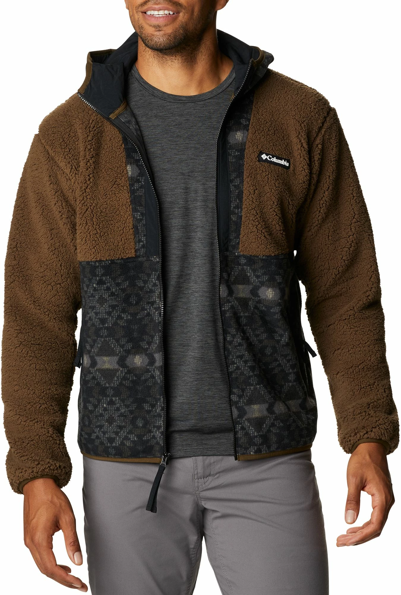 Cheapest π Columbia Men's Backbowl Sherpa Full Zip Hoodie Olive Green/black π₯