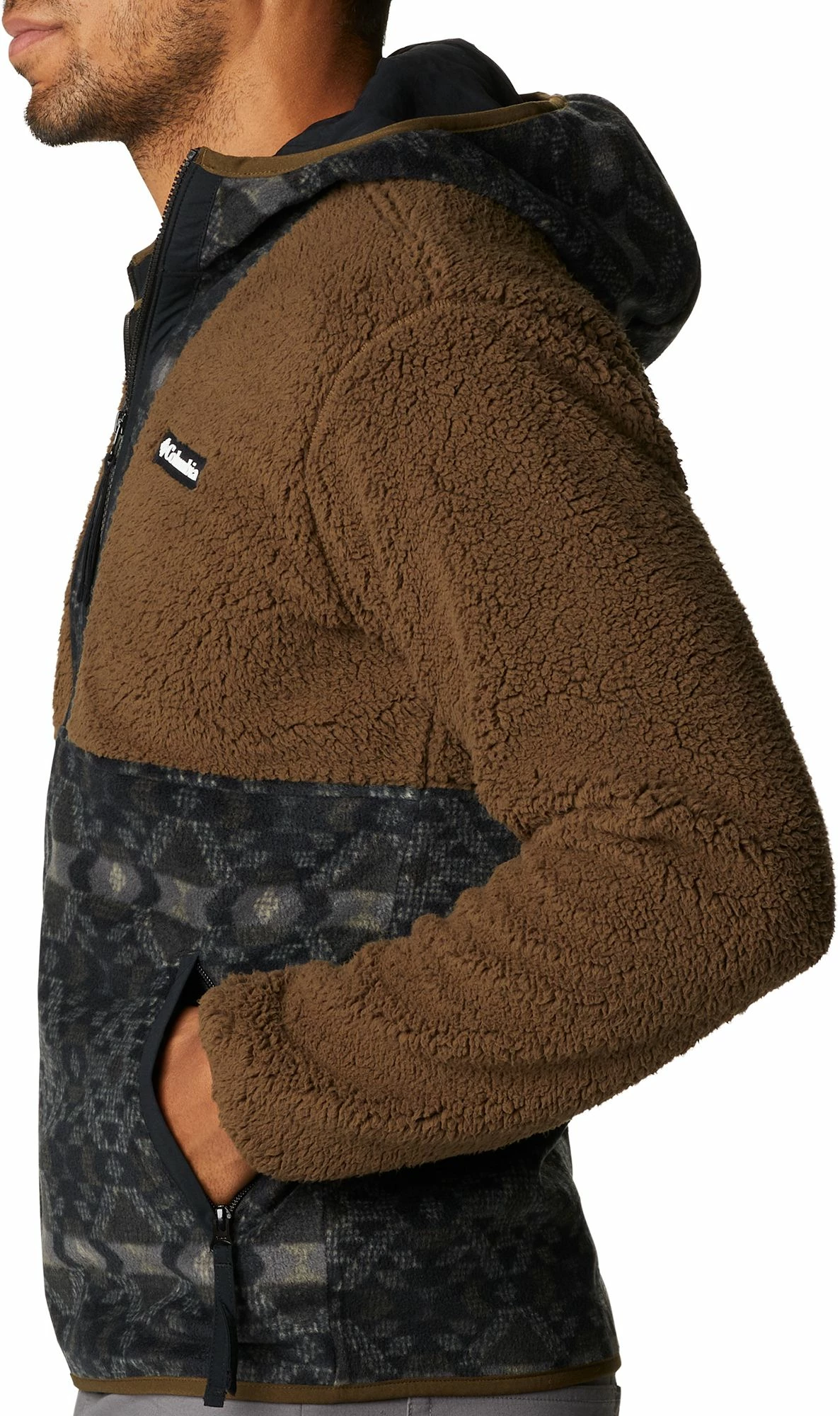 Cheapest π Columbia Men's Backbowl Sherpa Full Zip Hoodie Olive Green/black π₯ - Image 3