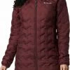 Buy 🧨 Columbia 👩 Women's Delta Ridge Long Down Jacket Malbec 🥰