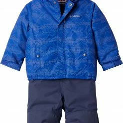 Wholesale 🛒 Columbia Youth Buga Jacket And Snow Bib Set For 👧 Girls' Lapis Blue Dotscape/plum 🧨