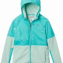 Outlet 👏 Columbia Boys' Basin Butte Fleece Full Zip Jacket Sea Ice/dolphin 🎁