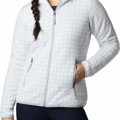 Wholesale 😀 Columbia 👩 Women's Winter Pass Print Fleece Full Zip Hooded Jacket Cirrus Grey/small Houndst 🧨