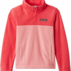 Deals 🥰 Columbia Youth Steens Mountain 1/4 Snap Fleece Pull-Over For 👧 Girls' Sea Ice/dolphin ⭐