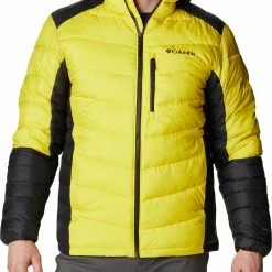 Hot Sale 😍 Columbia Men's Labyrinth Loop™ Omni-Heat™ Infinity Insulated Hooded Jacket Laser Lemon/black 🌟