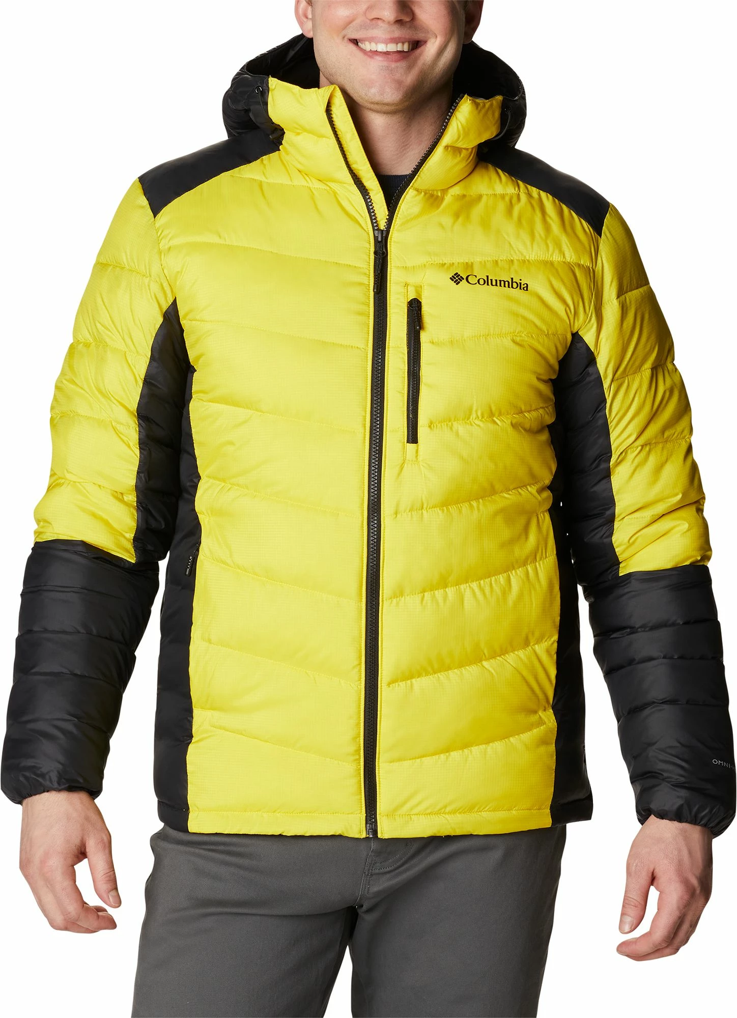 Hot Sale π Columbia Men's Labyrinth Loop™ Omni-Heat™ Infinity Insulated Hooded Jacket Laser Lemon/black π
