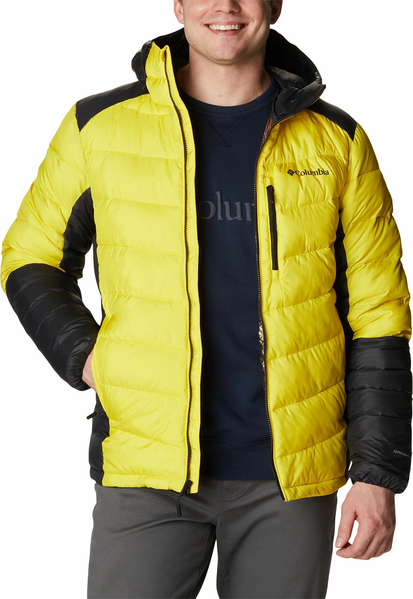 Hot Sale π Columbia Men's Labyrinth Loop™ Omni-Heat™ Infinity Insulated Hooded Jacket Laser Lemon/black π - Image 4