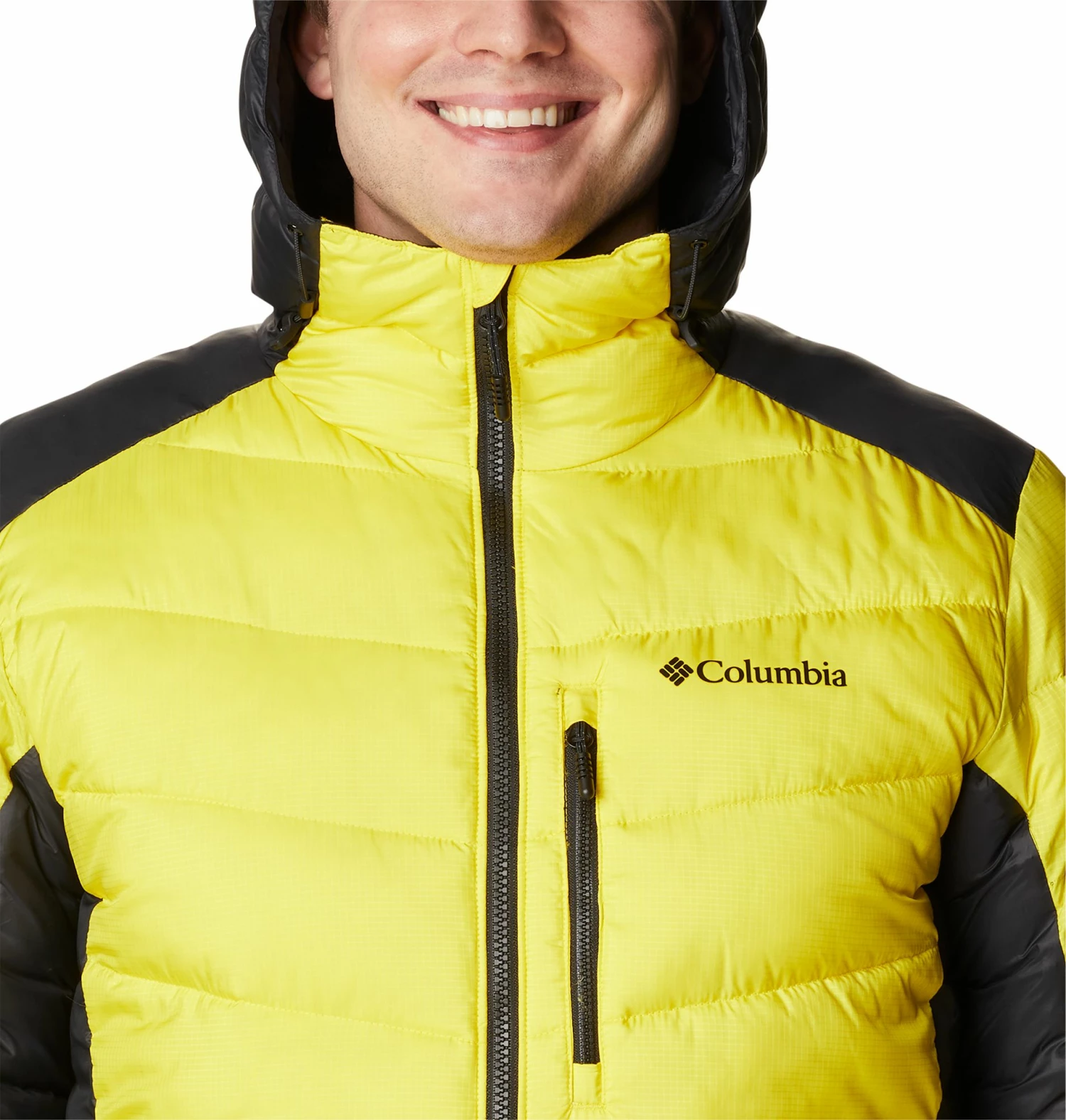 Hot Sale π Columbia Men's Labyrinth Loop™ Omni-Heat™ Infinity Insulated Hooded Jacket Laser Lemon/black π - Image 5