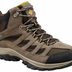 Coupon 🛒 Columbia Men's Crestwood Mid Waterproof Hiking 🥾 Boots Cordovan/squash 🛒