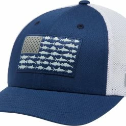 Best deal 😍 Columbia Unisex Mesh Fish Flag Cap For Men Vivid Blue/white 😉