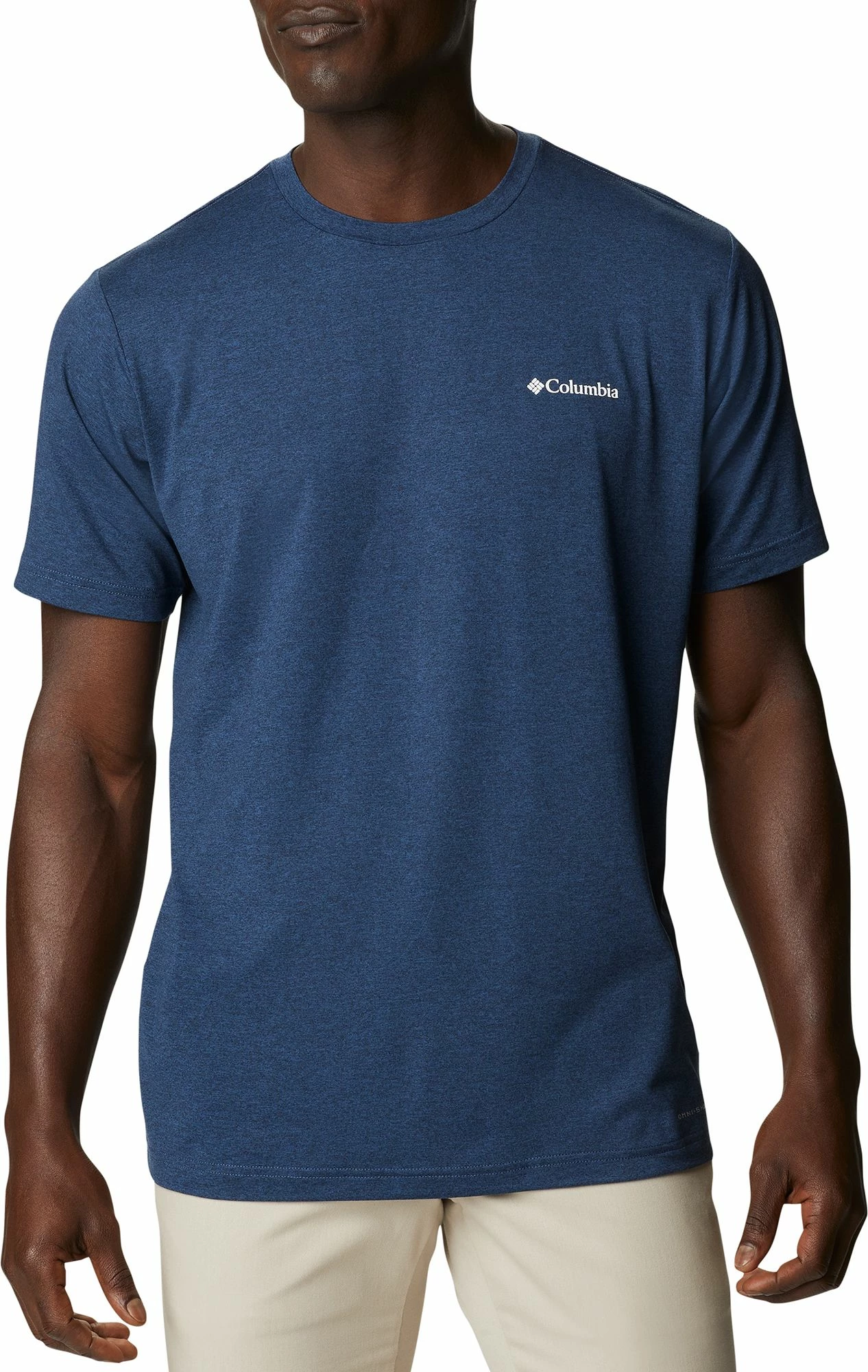 Outlet π Columbia Men's Tech Trail Graphic T-Shirt Colg Nvy Hth/offgrd Grphc π - Image 2