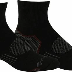 Coupon 🥰 Columbia Men's Balance Point Quarter 🧦 Socks 2-pack Black 🔥