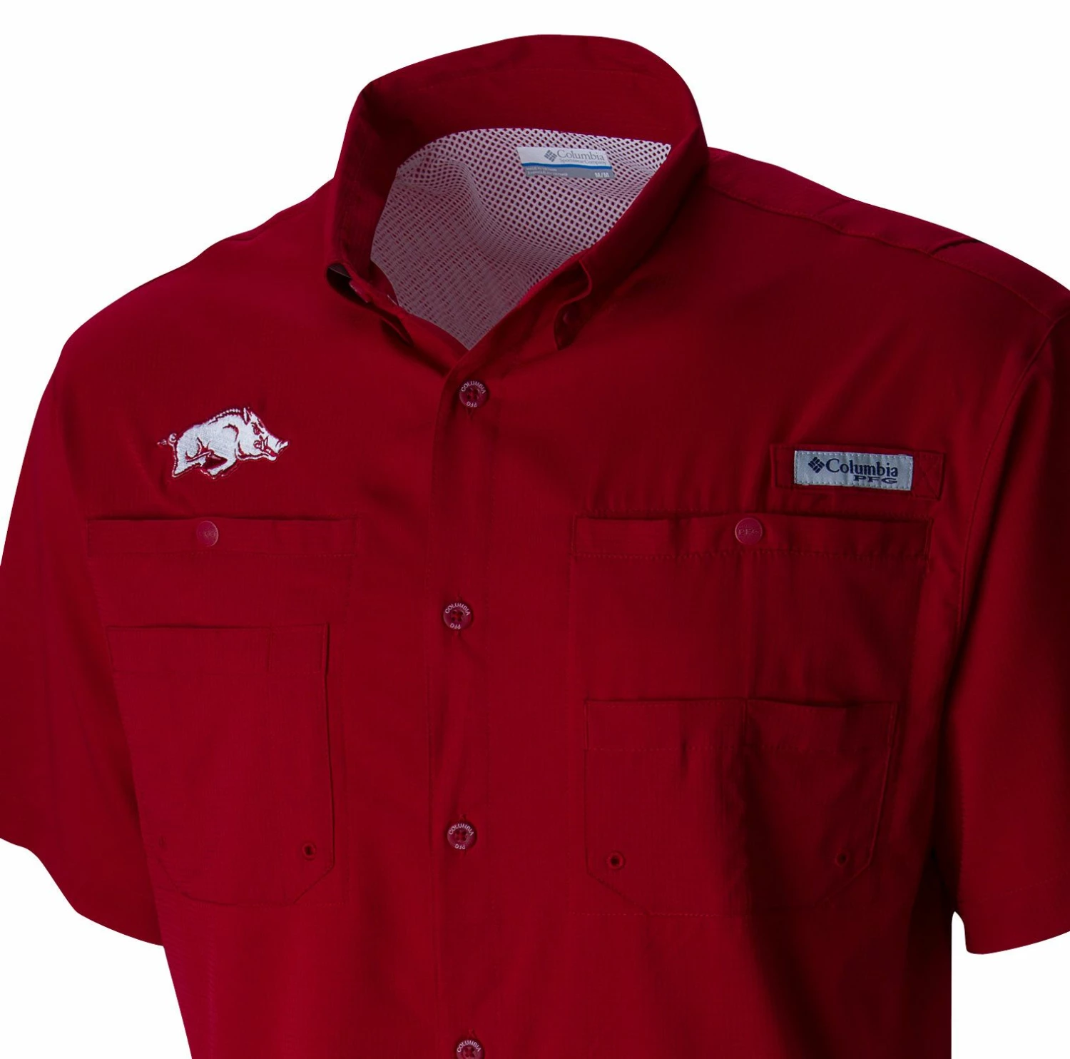 Deals β Columbia Men's Arkansas Razorbacks Cardinal Tamiami Performance π Shirt π - Image 2