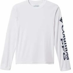 Best Sale 🥰 Columbia Youth PFG Terminal Tackle Long Sleeve 👚 Shirt For 👧 Girls' Gulf Stream 🛒