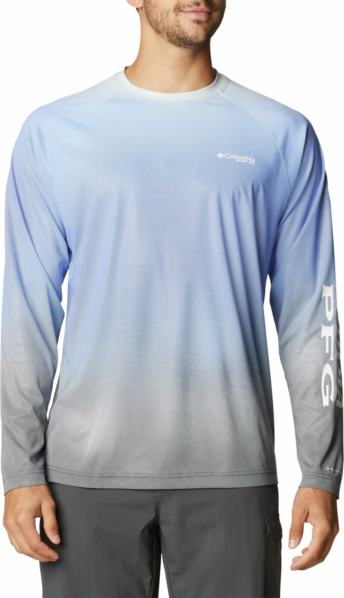 Deals π₯ Columbia Men's Terminal Deflector Printed Long Sleeve π Shirt Tanzanite Gradient β