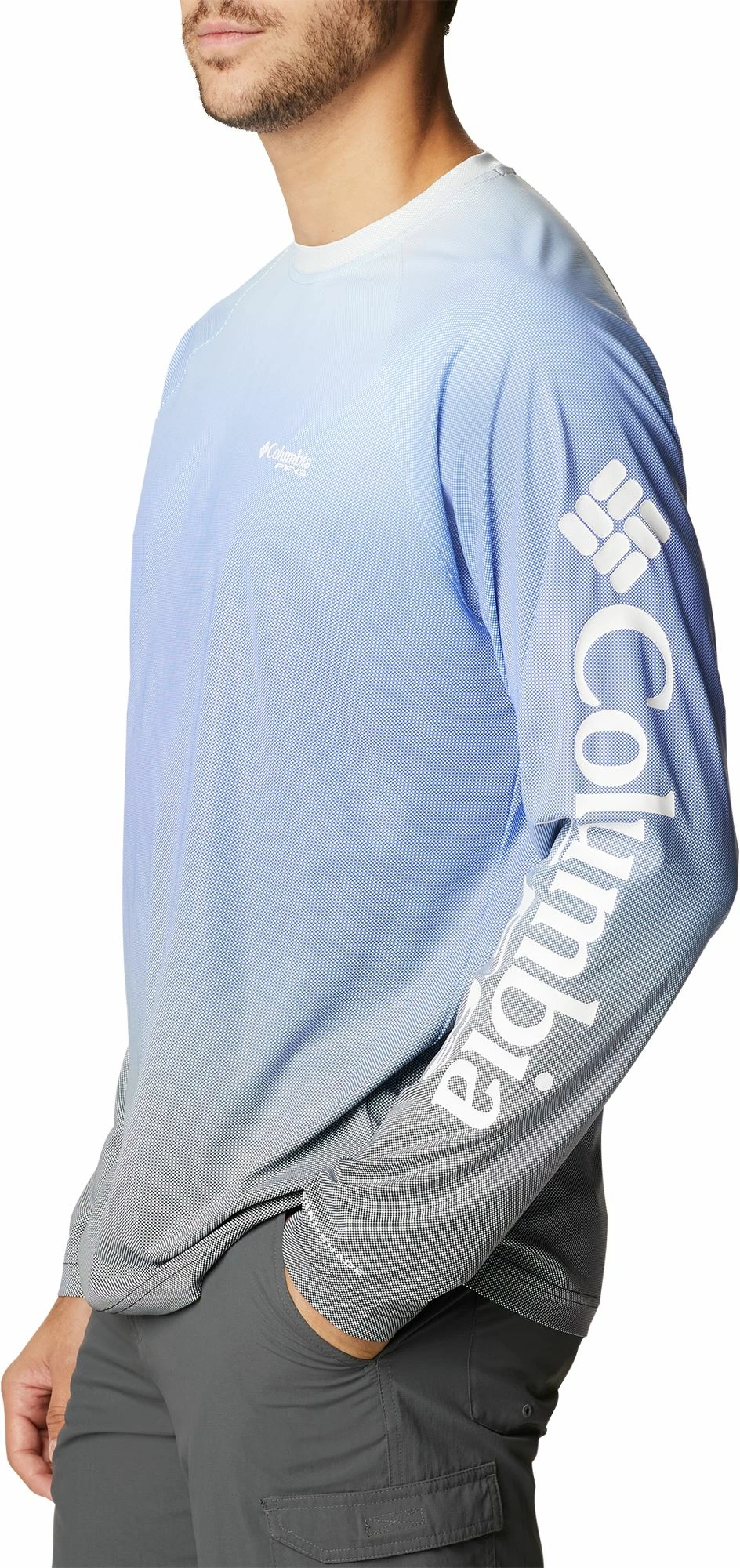 Deals π₯ Columbia Men's Terminal Deflector Printed Long Sleeve π Shirt Tanzanite Gradient β - Image 3