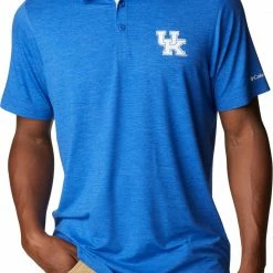 New 🧨 Columbia Men's Kentucky Wildcats Blue Tech Trail Polo ⭐