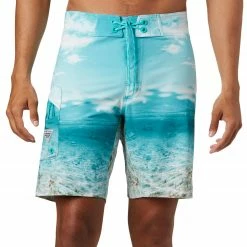 Budget ❤️ Columbia Men's PFG Offshore II Board Shorts Bright Aqua Inshore 🔥