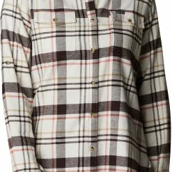 Promo 👍 Columbia 👩 Women's Pine Street Stretch Flannel 👚 Shirt Black Twill ✨