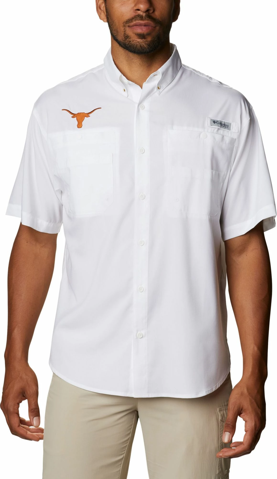 Best Pirce β Columbia Men's Texas Longhorns Tamiami Performance White π Shirt β€οΈ