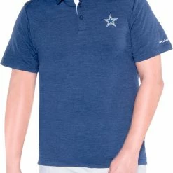 Wholesale 🥰 Columbia Men's Dallas Cowboys Tech Trail Navy Polo 🧨
