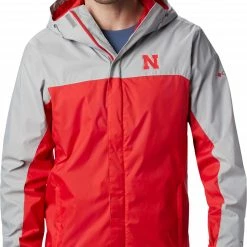 Outlet π Columbia Men's Nebraska Cornhuskers Grey/Scarlet Glennaker Storm Jacket π₯°