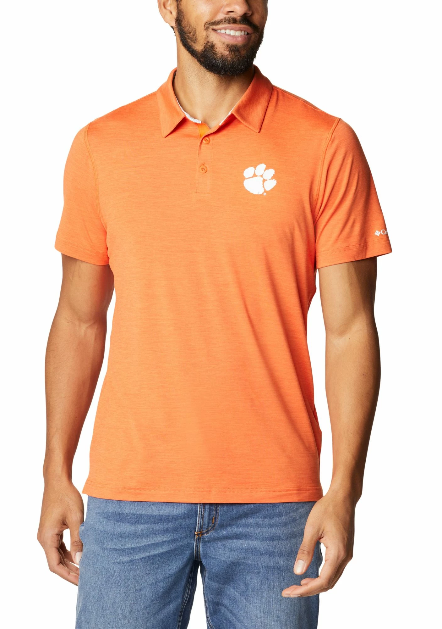 Buy π― Columbia Men's Clemson Tigers Orange Tech Trail Polo π