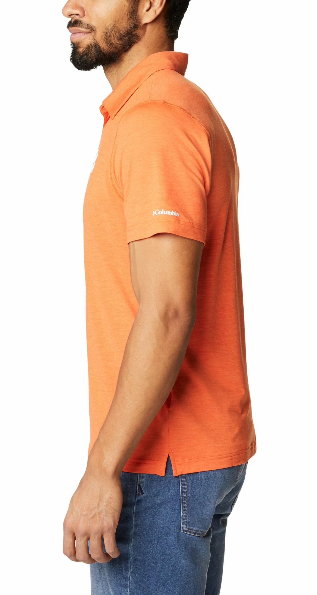 Buy π― Columbia Men's Clemson Tigers Orange Tech Trail Polo π - Image 2