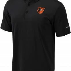 Top 10 🥰 Columbia Men's Baltimore Orioles Black Drive Performance Polo 🔥
