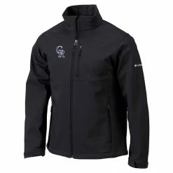 Wholesale 😉 Columbia Men's Colorado Rockies Black Ascender Softshell Jacket 👍