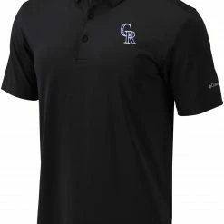 Wholesale ✔️ Columbia Men's Colorado Rockies Black Drive Performance Polo 🔥
