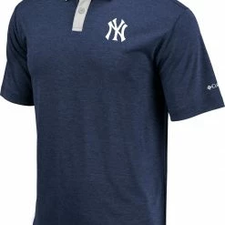 Wholesale 👏 Columbia Men's New York Yankees Blue Omni-Wick Range Polo 👍