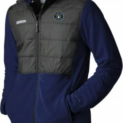 Promo 🎉 Columbia Men's Milwaukee Brewers Navy Full-Zip Fleece Jacket 😉
