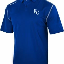 Promo 👍 Columbia Men's Kansas City Royals Blue Shotgun Polo 🛒