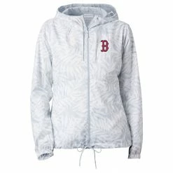 Promo ⌛ Columbia 👩 Women's Boston Red Sox White Flash Forward Hoodie 🥰