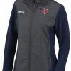 Deals 🎉 Columbia 👩 Women's Minnesota Twins Navy Full-Zip Fleece Jacket 🎉