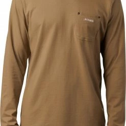 Promo ❤️ Columbia Men's PHG Roughtail Work Long Sleeve Pocket T-Shirt Hurricane 😍
