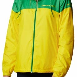 Top 10 😍 Columbia 👩 Women's Oregon Ducks Green/Yellow Flash Forward Lined Jacket 😀
