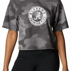 Flash Sale 👍 Columbia 👩 Women's Alabama Crimson Tide Grey Park Box 👕 Shirt ⌛