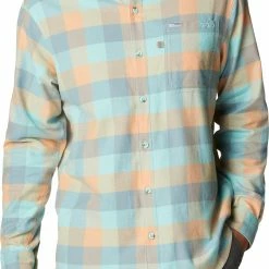 Best deal 🤩 Columbia Men's PFG Slack Tide Flannel Long Sleeve 👚 Shirt Harbor Blue Big Gingham 👏