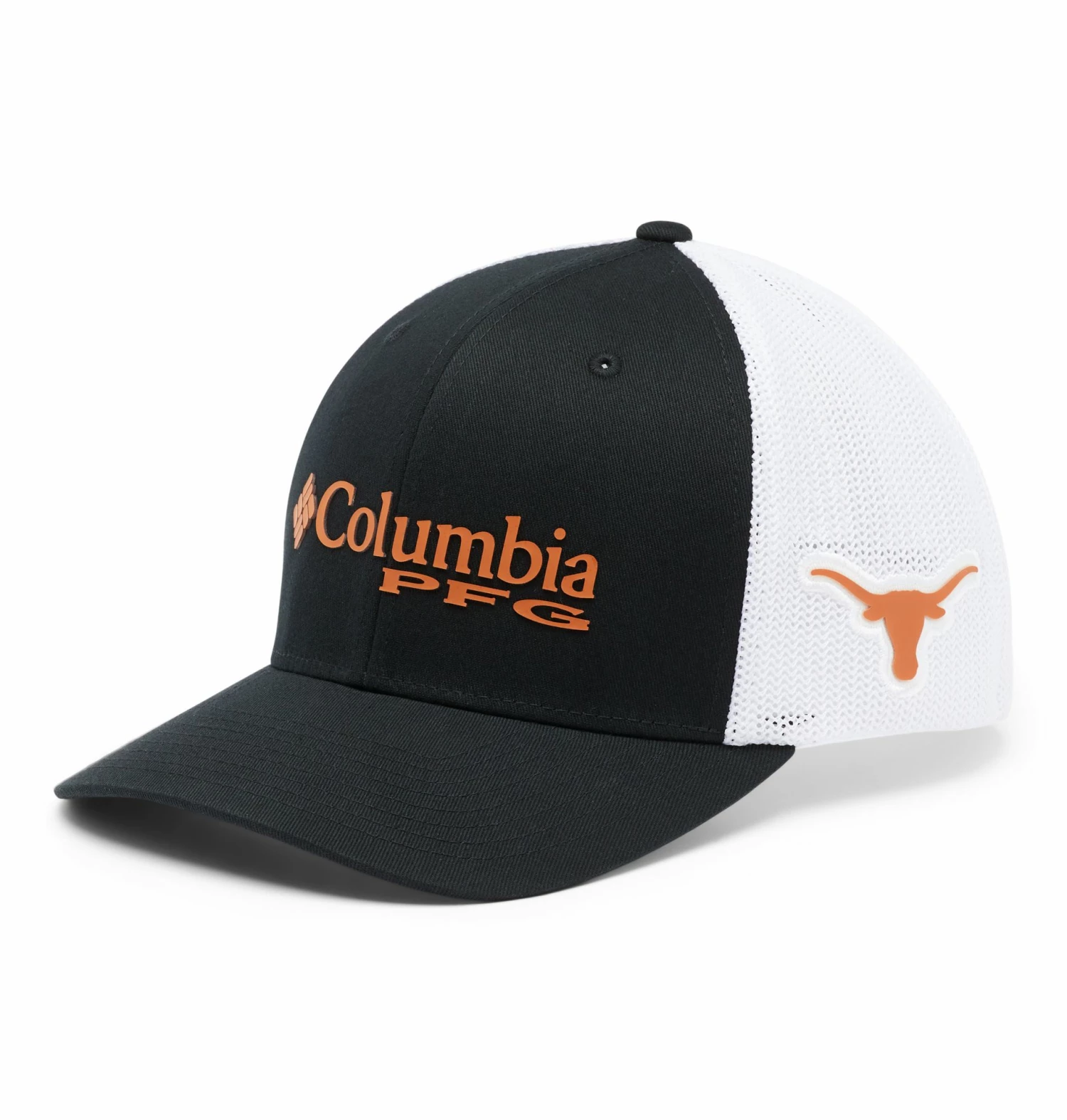 Hot Sale 𧨠Columbia Men's Texas Longhorns PFG Mesh Fitted Black Hat π₯°