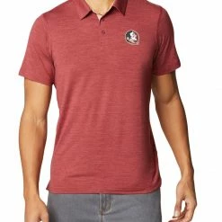 Wholesale 🥰 Columbia Men's Florida State Seminoles Garnet Tech Trail Polo 🔔