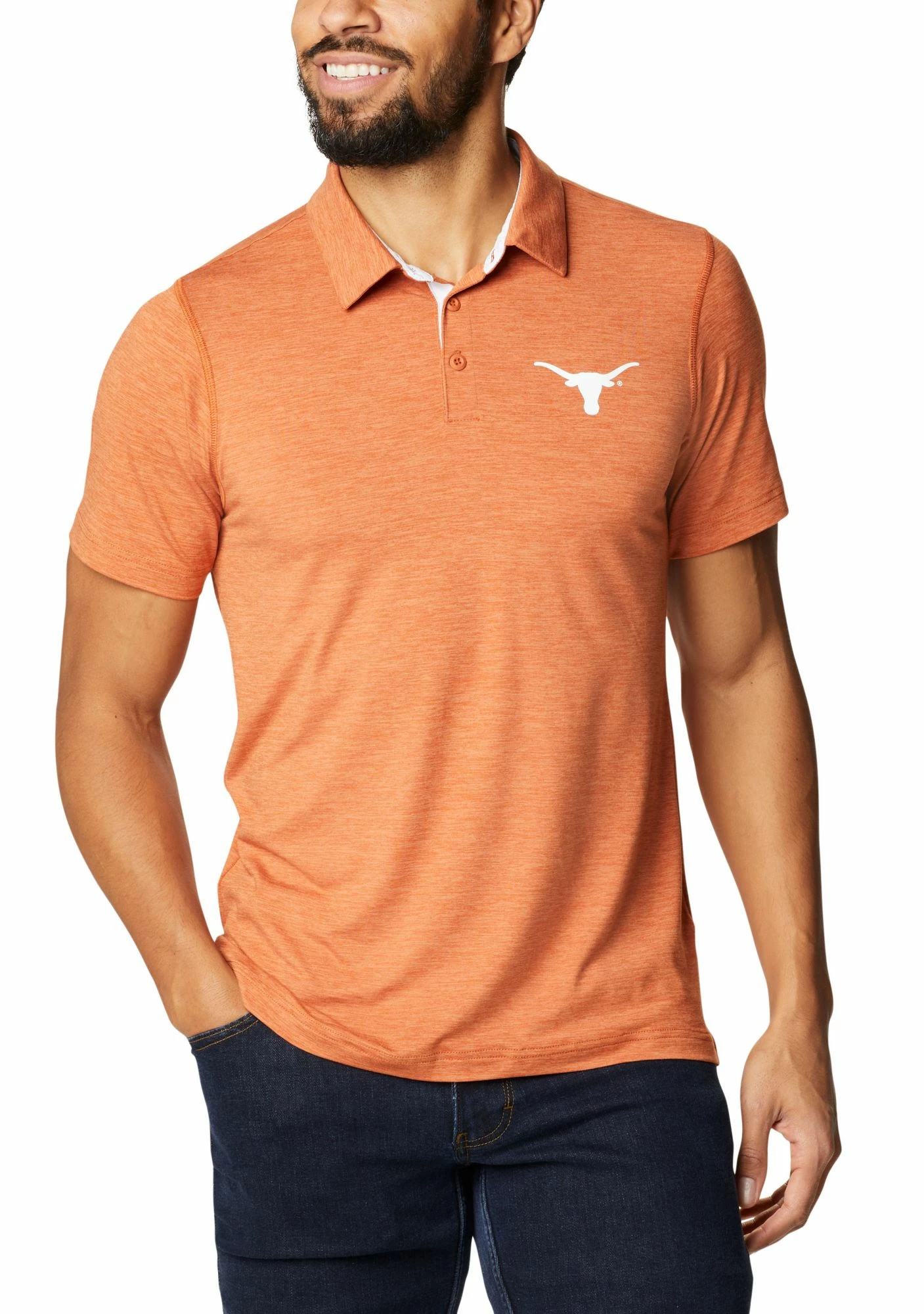 Cheapest π Columbia Men's Texas Longhorns Burnt Orange Tech Trail Polo π