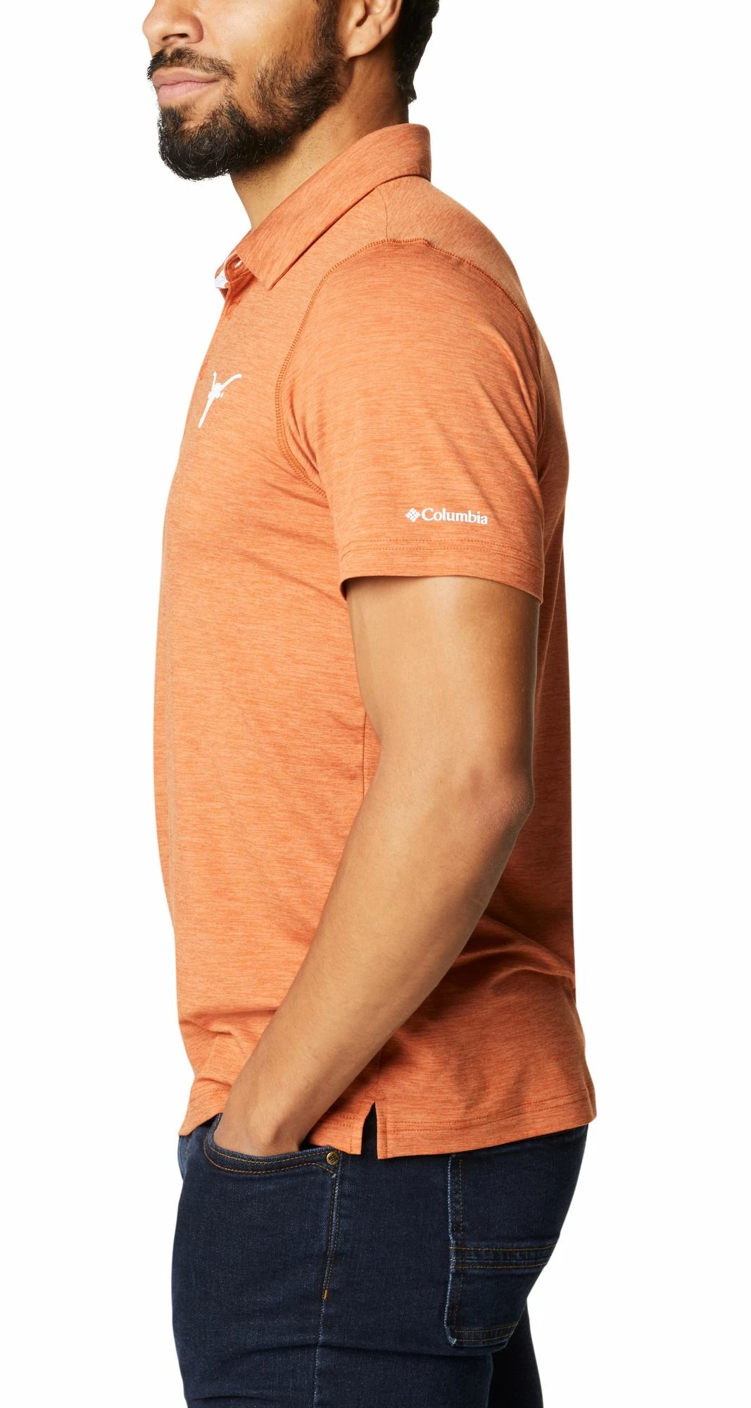 Cheapest π Columbia Men's Texas Longhorns Burnt Orange Tech Trail Polo π - Image 2