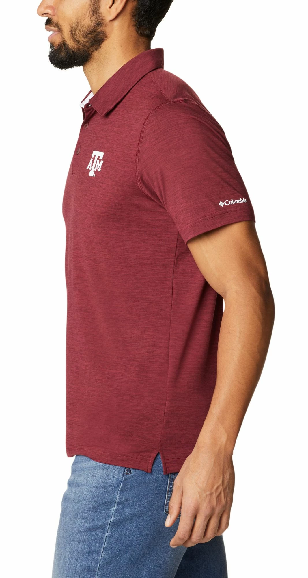 Discount βοΈ Columbia Men's Texas A&M Aggies Maroon Tech Trail Polo π - Image 2