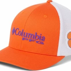 Deals ❤️ Columbia Men's Clemson Tigers Orange PFG Mesh Fitted Hat 🎁